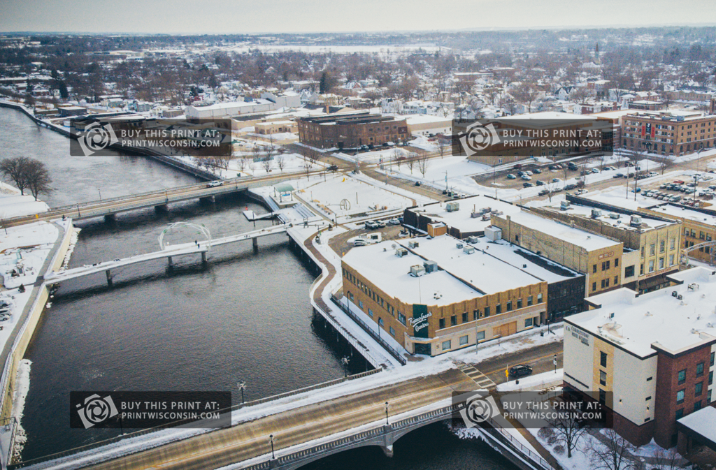 Winter Span – Bridges Over the Rock River - Print Wisconsin