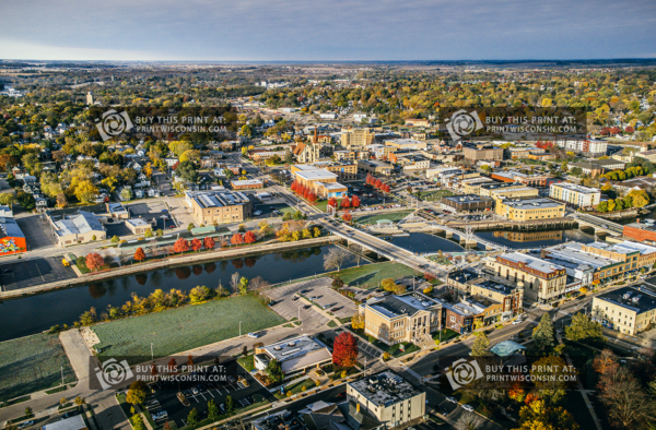 Golden Grid – Fall Over Downtown Janesville