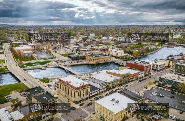 River City Below the Clouds – Janesville from the Courthouse