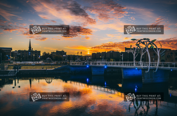 Riverwalk Glow – Janesville at Dusk