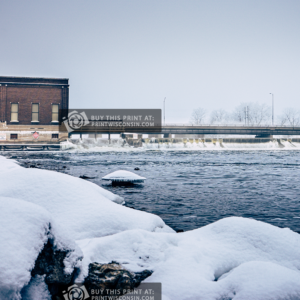 Snowbanks Below Centerway – Winter on the Rock River