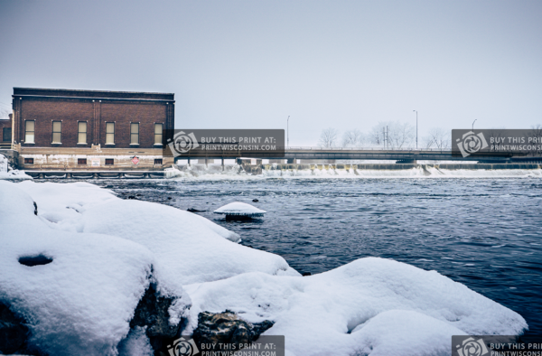 Snowbanks Below Centerway – Winter on the Rock River