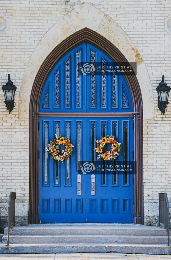 Sanctuary Blue – Church Doors, Downtown Janesville