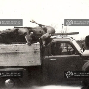 Vintage Wisconsin Deer Hunting Photo – 1950s Ford Truck Plexiglass Print